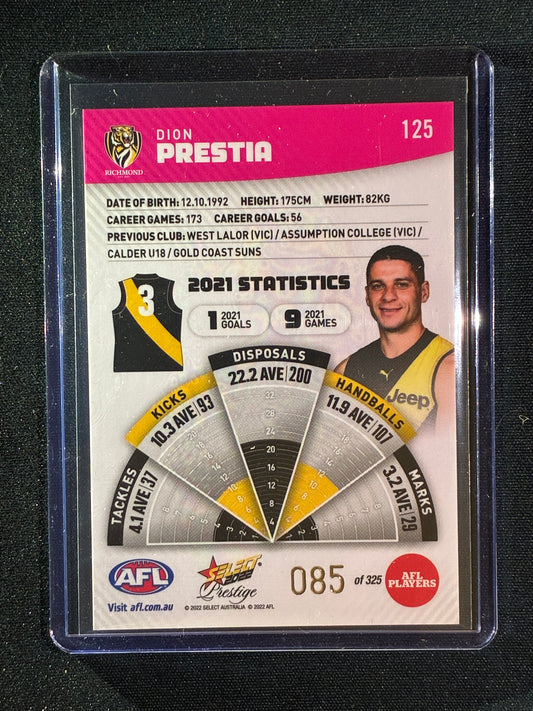 2022 Footy Stars Prestige DION PRESTIA Pink Parallel 85/325