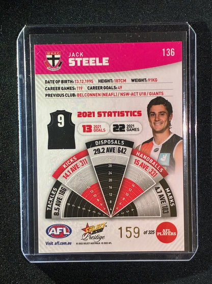 2022 Footy Stars Prestige JACK STEELE Pink Parallel 159/325