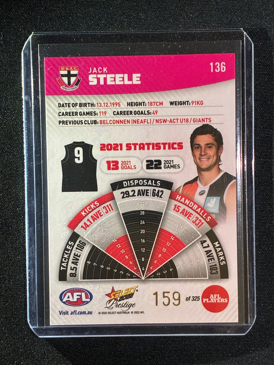 2022 Footy Stars Prestige JACK STEELE Pink Parallel 159/325