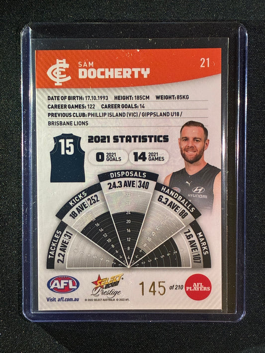 2022 Footy Stars Prestige SAM DOCHERTY Orange Parallel 145/210