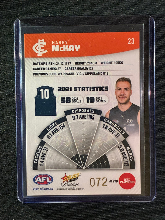 2022 Footy Stars Prestige HARRY MCKAY Orange Parallel 72/210