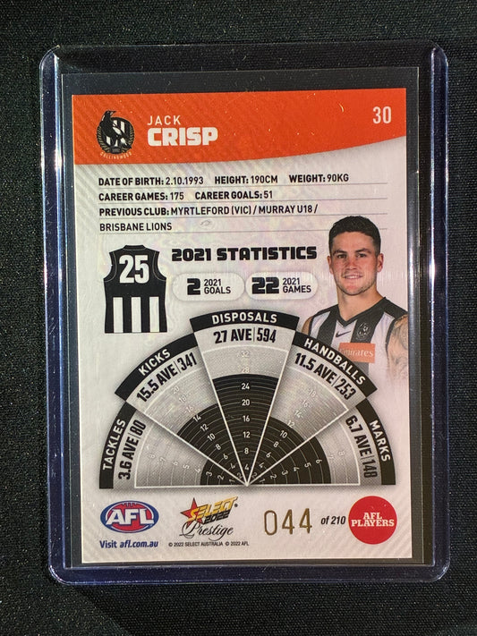 2022 Footy Stars Prestige JACK CRISP Orange Parallel 44/210