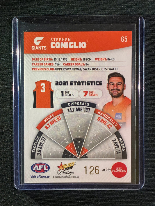 2022 Footy Stars Prestige STEPHEN CONIGLIO Orange Parallel 126/210