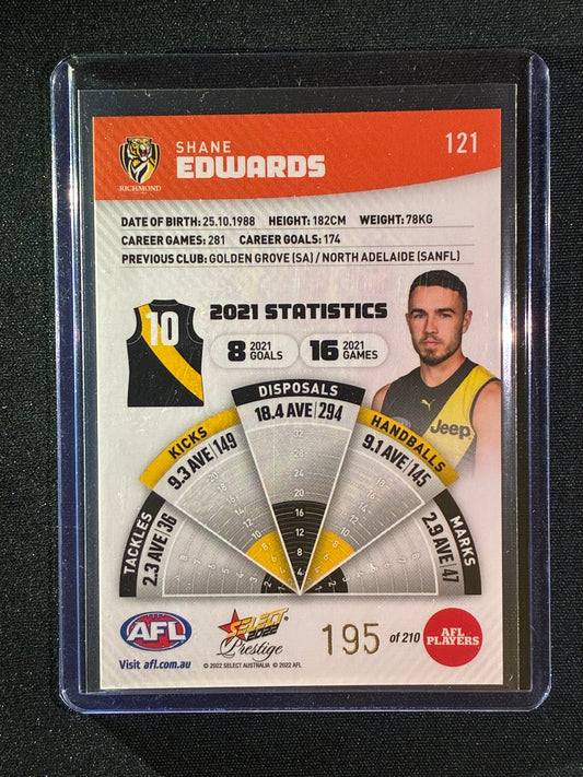 2022 Footy Stars Prestige SHANE EDWARDS Orange Parallel 195/210