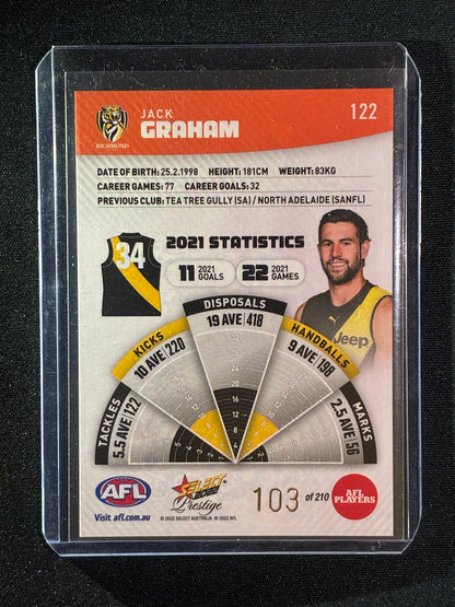 2022 Footy Stars Prestige JACK GRAHAM Orange Parallel 103/210
