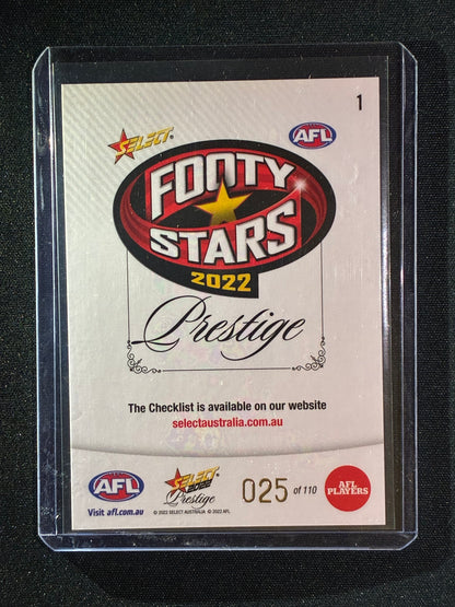 2022 Footy Stars Prestige CHECKLIST HEADER Blue Parallel 25/110