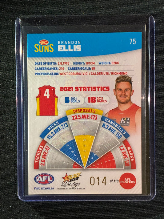 2022 Footy Stars Prestige BRANDON ELLIS Blue Parallel 14/110