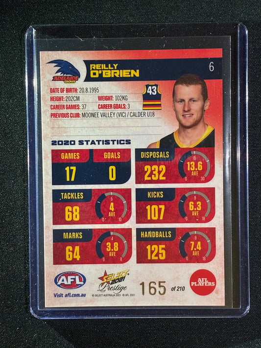2021 Footy Stars Prestige REILLY O'BRIEN Red Orange Parallel 165/210