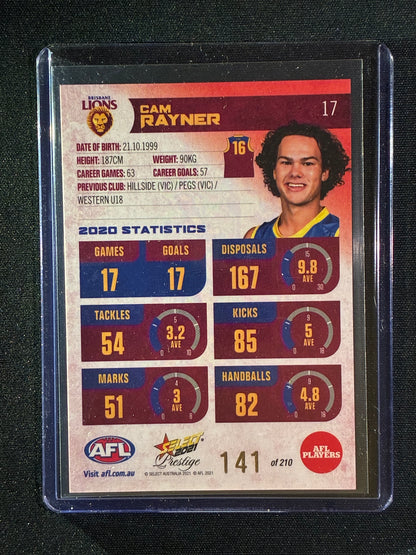 2021 Footy Stars Prestige CAM RAYNER Red Orange Parallel 141/210