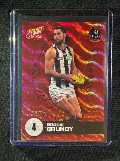 2021 Footy Stars Prestige BRODIE GRUNDY Red Orange Parallel 104/210