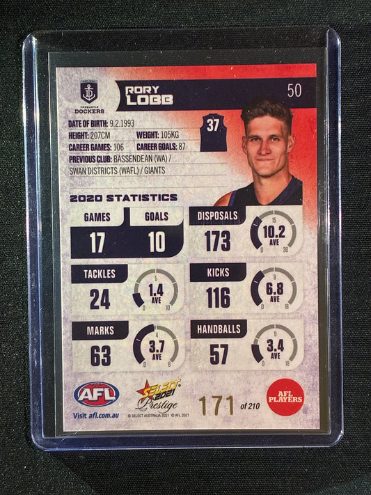 2021 Footy Stars Prestige RORY LOBB Red Orange Parallel 171/210