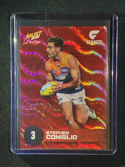 2021 Footy Stars Prestige STEPHEN CONIGLIO Red Orange Parallel 123/210
