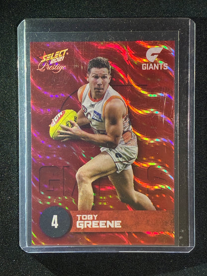 2021 Footy Stars Prestige TOBY GREENE Red Orange Parallel 186/210