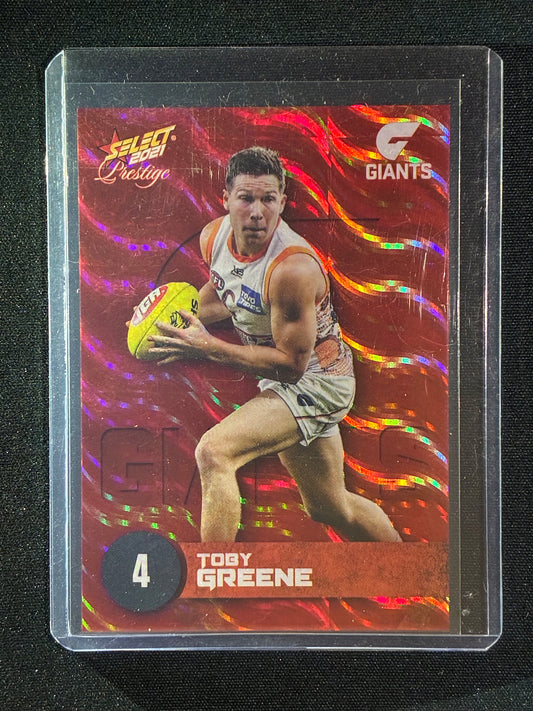 2021 Footy Stars Prestige TOBY GREENE Red Orange Parallel 186/210