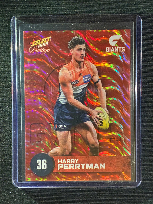 2021 Footy Stars Prestige HARRY PERRYMAN Red Orange Parallel 210/210 1/1