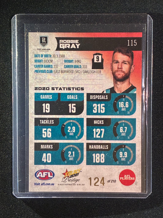 2021 Footy Stars Prestige ROBBIE GRAY Red Orange Parallel 124/210