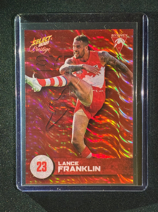 2021 Footy Stars Prestige LANCE FRANKLIN Red Orange Parallel 142/210