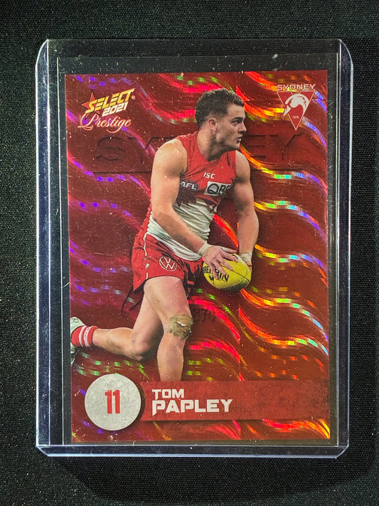 2021 Footy Stars Prestige TOM PAPLEY Red Orange Parallel 001/210 1/1