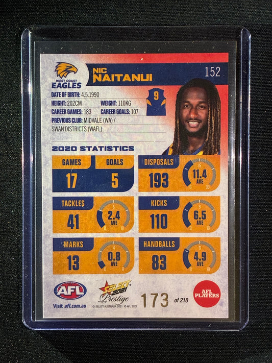 2021 Footy Stars Prestige NIC NAITANUI Red Orange Parallel 173/210