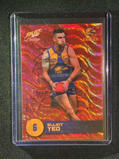 2021 Footy Stars Prestige ELLIOTT YEO Red Orange Parallel 25/210