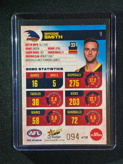 2021 Footy Stars Prestige BRODIE SMITH Blue Parallel 94/125