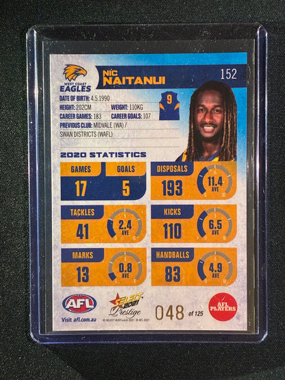 2021 Footy Stars Prestige NIC NAITANUI Blue Parallel 48/125