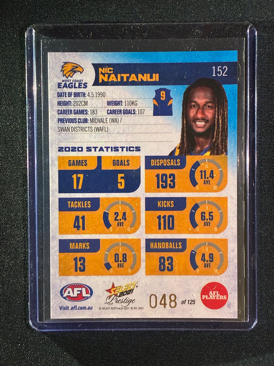 2021 Footy Stars Prestige NIC NAITANUI Blue Parallel 48/125