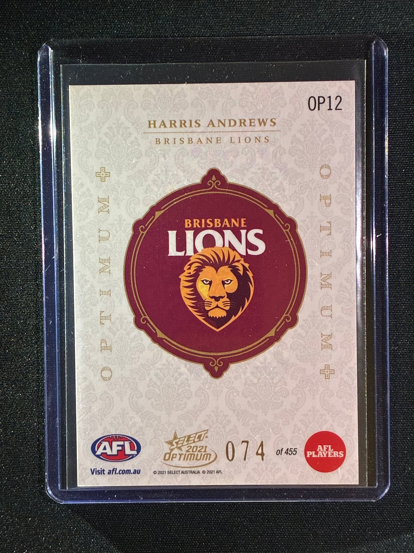 2021 Optimum HARRIS ANDREWS Optimum+ Plus 74/455