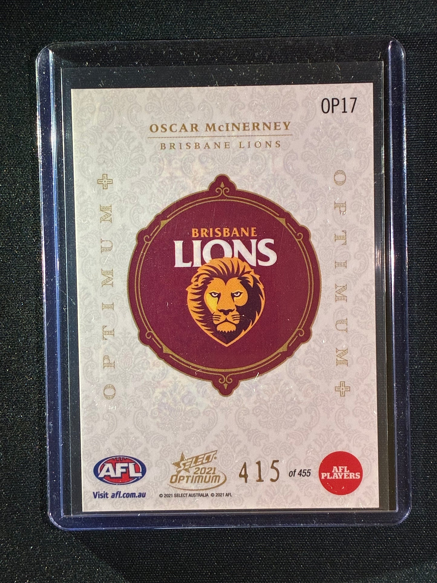 2021 Optimum OSCAR MCINERNEY Optimum+ Plus 415/455