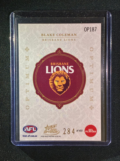 2021 Optimum BLAKE COLEMAN Rookie Optimum+ Plus 284/455