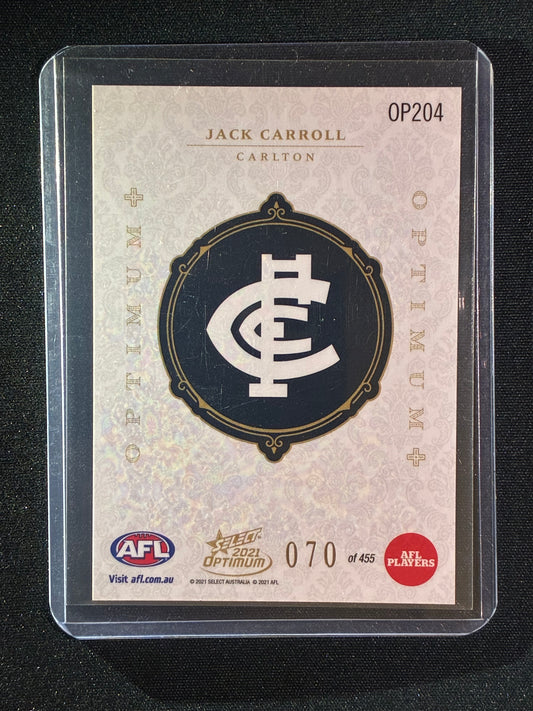 2021 Optimum JACK CARROLL Rookie Optimum+ Plus 70/455