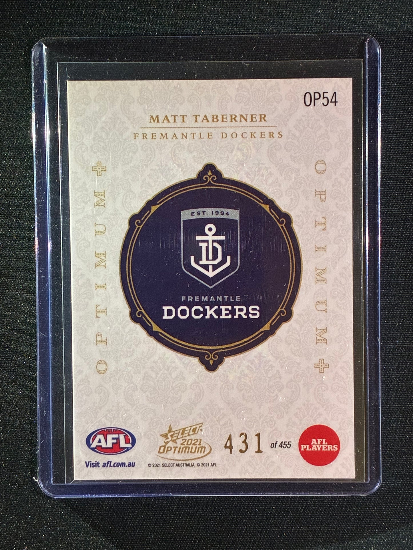 2021 Optimum MATT TABERNER Optimum+ Plus 431/455