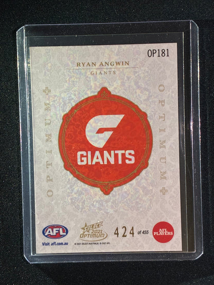 2021 Optimum RYAN ANGWIN Rookie Optimum+ Plus 424/455