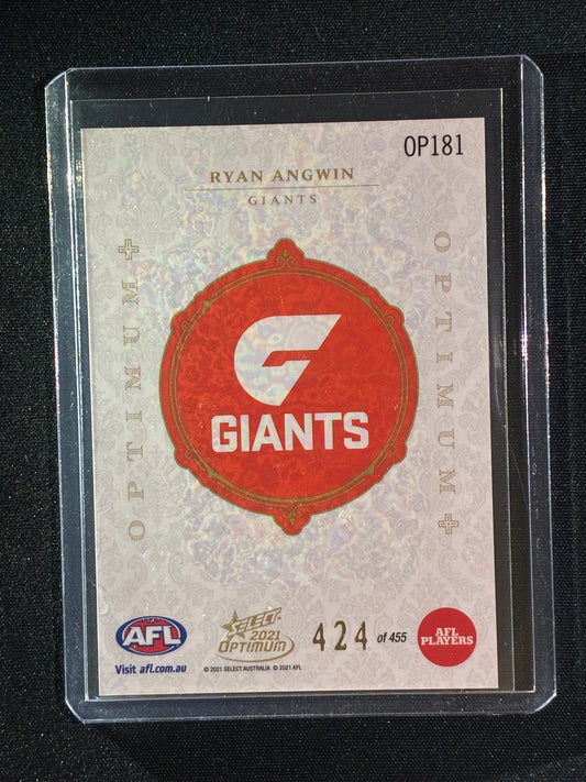 2021 Optimum RYAN ANGWIN Rookie Optimum+ Plus 424/455