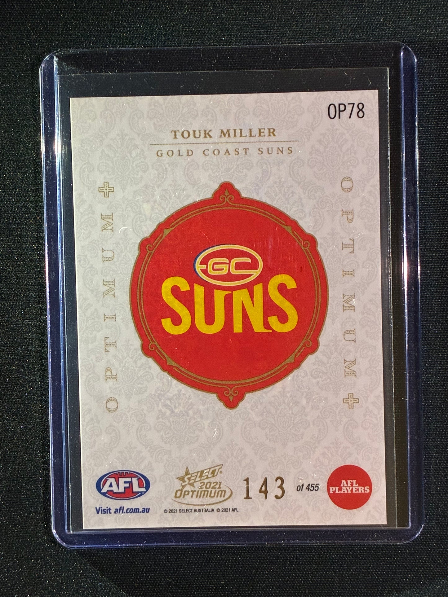 2021 Optimum TOUK MILLER Optimum+ Plus 143/455