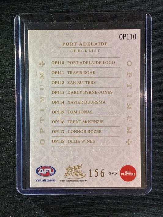 2021 Optimum PORT ADELAIDE POWER LOGO CHECKLIST Optimum+ Plus 156/455