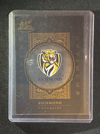2021 Optimum RICHMOND TIGERS LOGO CHECKLIST Optimum+ Plus 154/455
