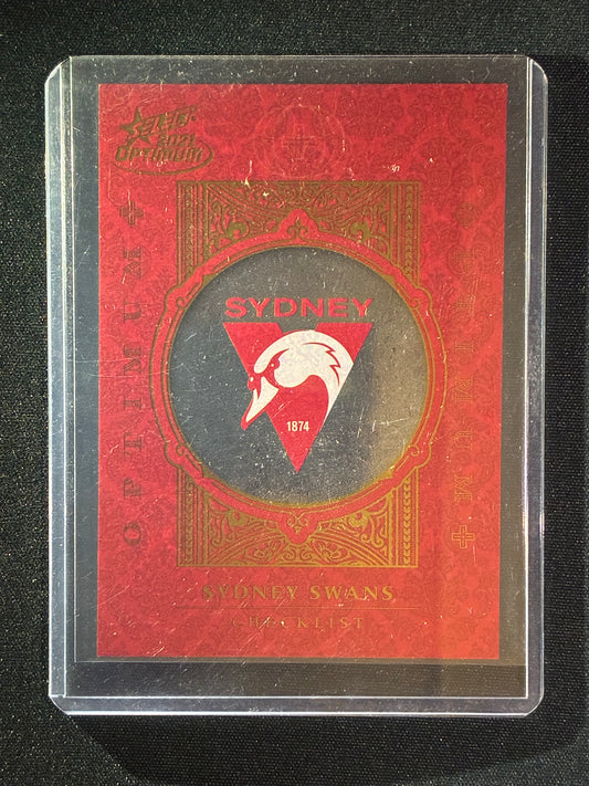 2021 Optimum SYDNEY SWANS LOGO CHECKLIST Optimum+ Plus 131/455