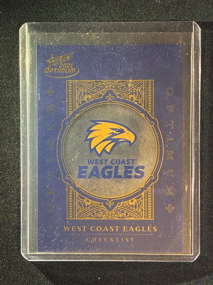 2021 Optimum WEST COAST EAGLES LOGO CHECKLIST Optimum+ Plus 300/455