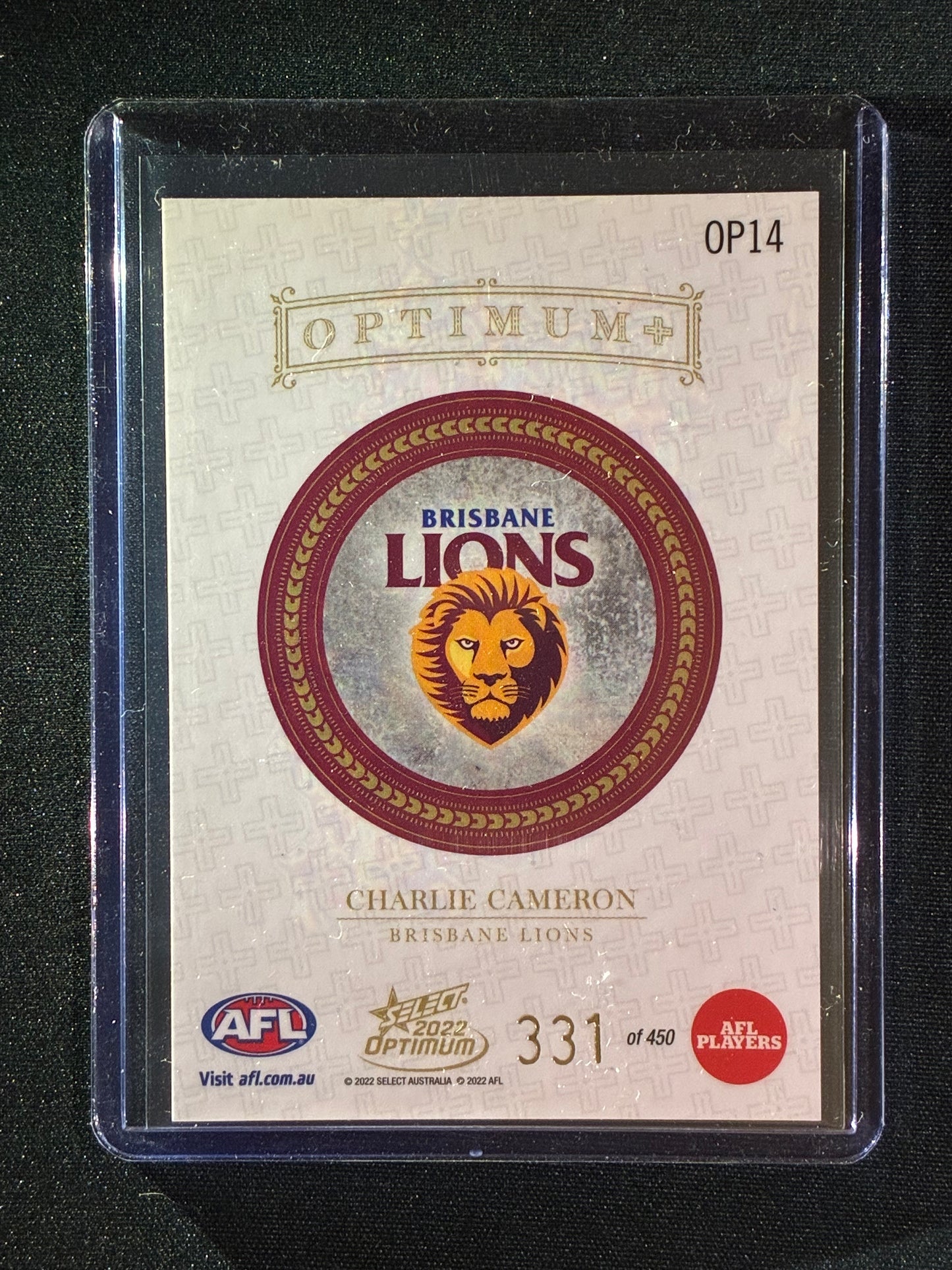 2022 Optimum CHARLIE CAMERON Optimum+ Plus 331/450