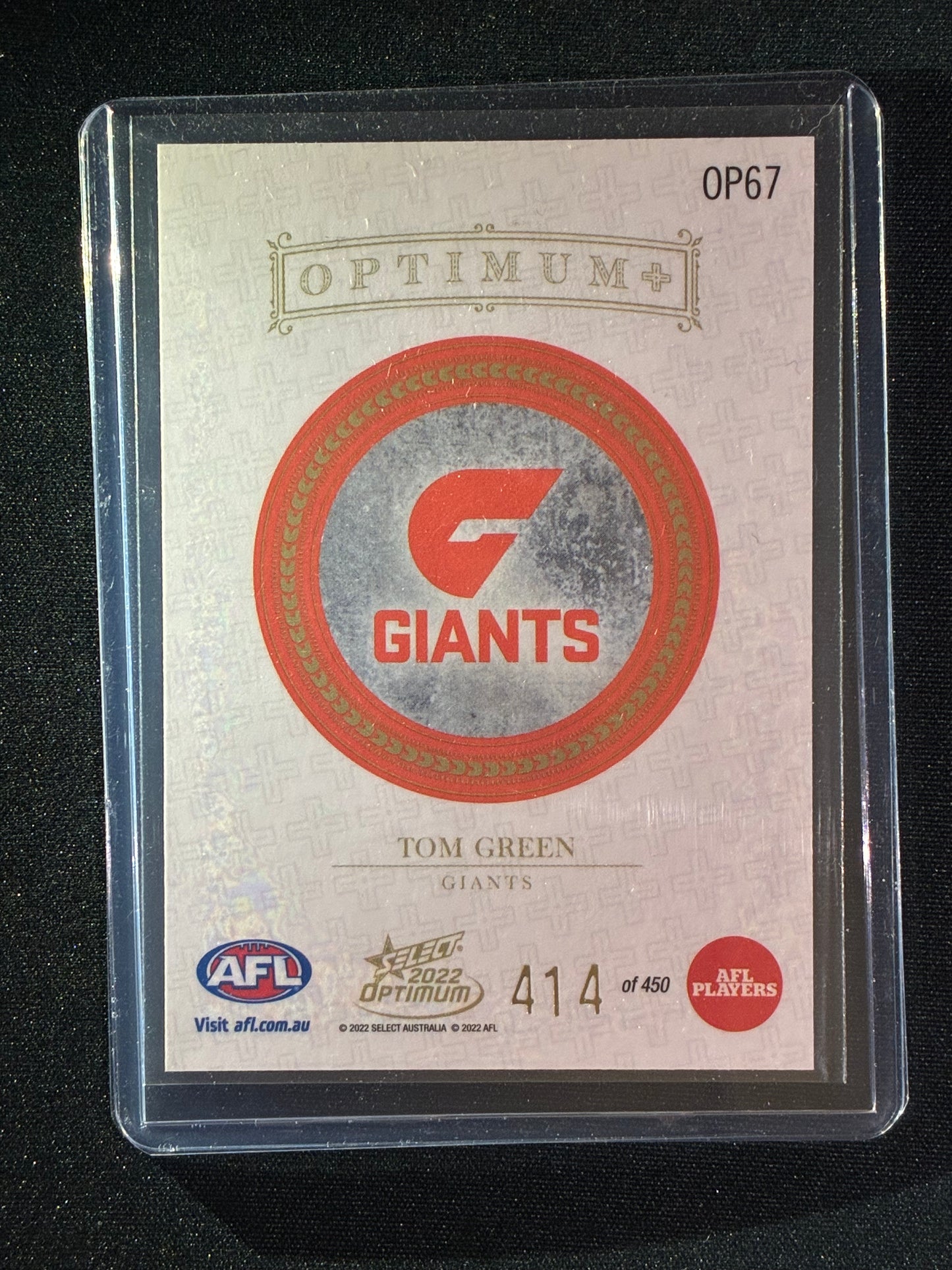 2022 Optimum TOM GREEN Optimum+ Plus 414/450