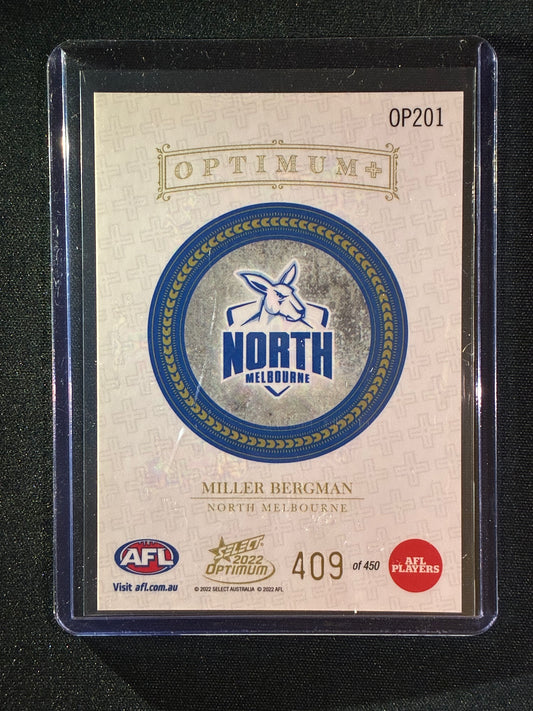 2022 Optimum MILLER BERGMAN Rookie Optimum+ Plus 409/450