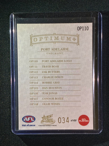2022 Optimum PORT ADELAIDE POWER LOGO CHECKLIST Optimum+ Plus 34/450