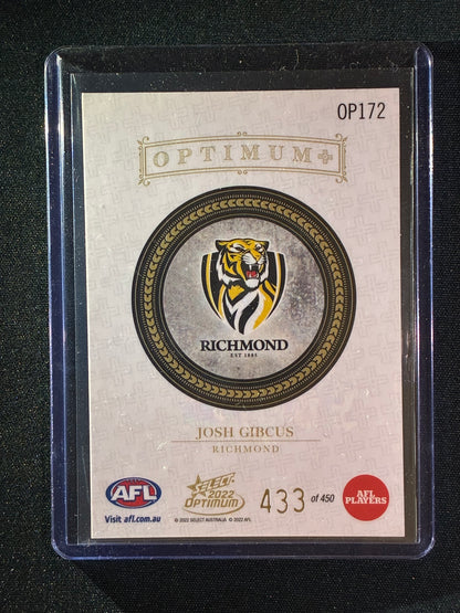 2022 Optimum JOSH GIBCUS Rookie Optimum+ Plus 433/450