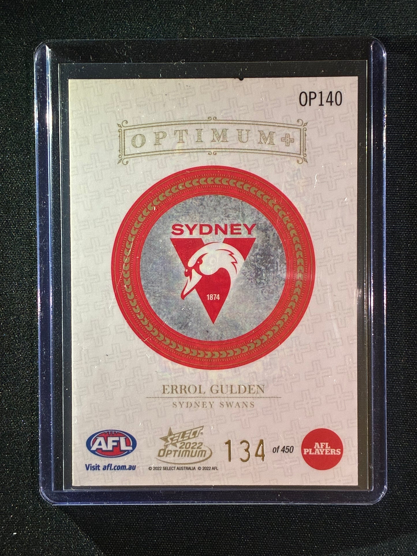 2022 Optimum ERROL GULDEN Optimum+ Plus 134/450