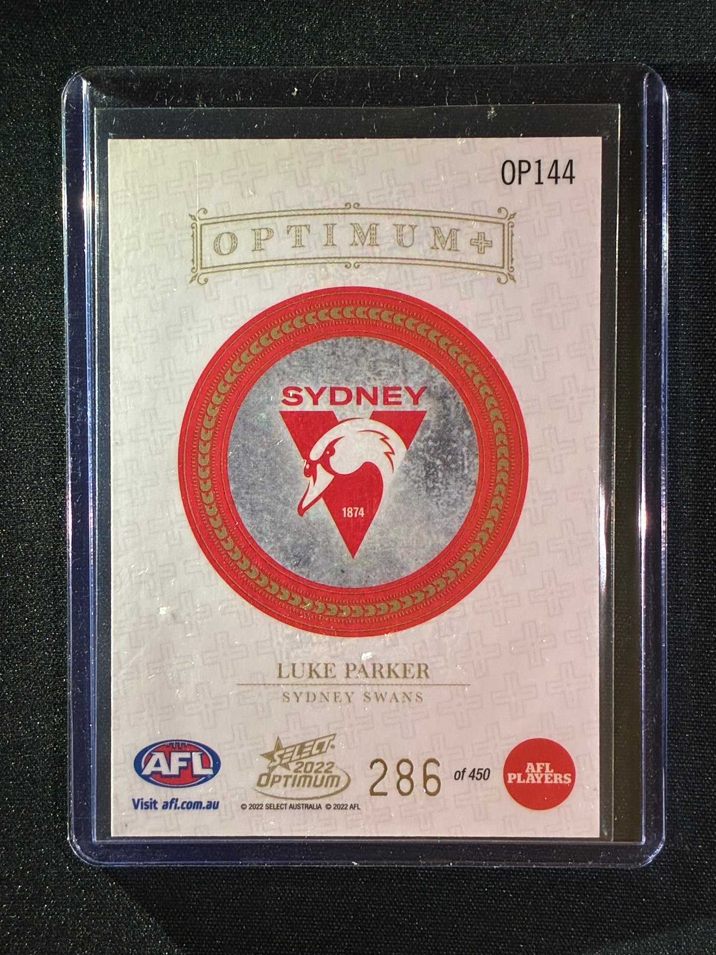 2022 Optimum LUKE PARKER Optimum+ Plus 286/450