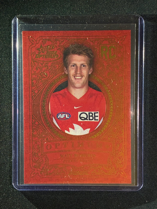 2022 Optimum MATT ROBERTS Rookie Optimum+ Plus 382/450