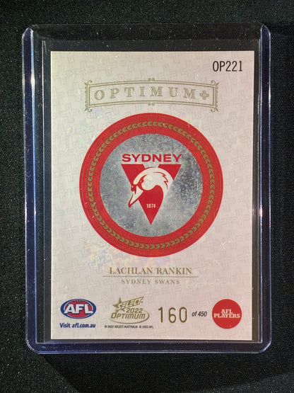2022 Optimum LACHLAN RANKIN Rookie Optimum+ Plus 160/450