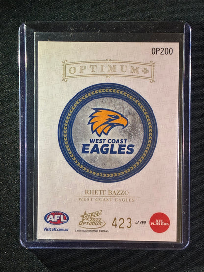 2022 Optimum RHETT BAZZO Rookie Optimum+ Plus 423/450