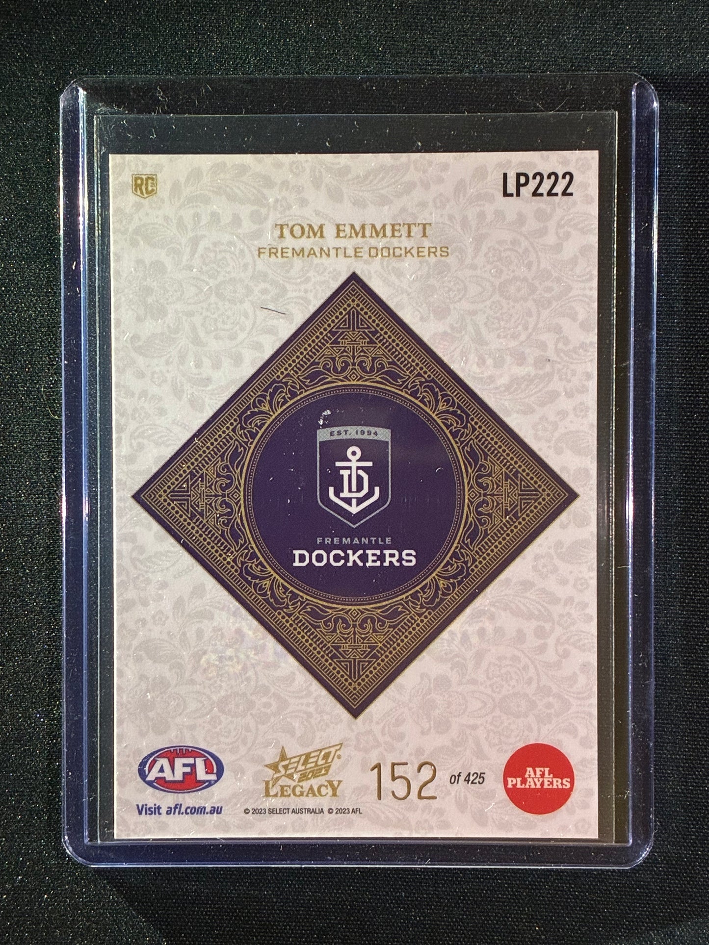 2023 Legacy TOM EMMETT Rookie Legacy Plus 152/425